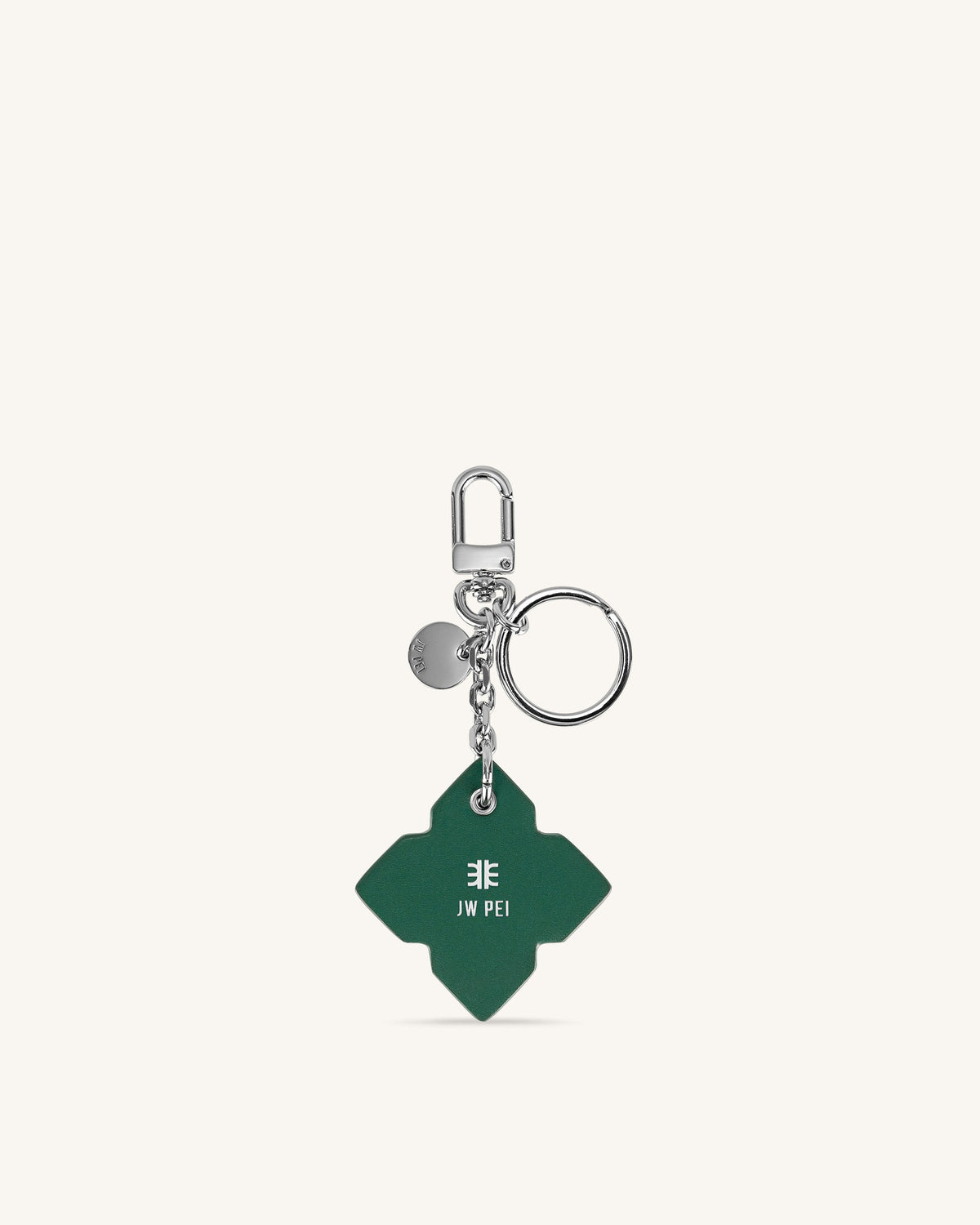 Rhombus Bag Charm And Key Holder - Dark Green | JW PEI