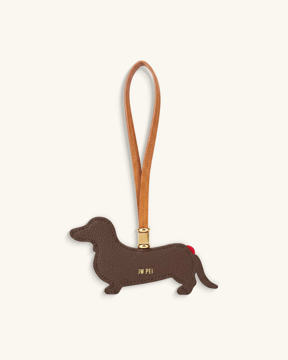 Hot Dog Dachshund Bag Charm - Brown Multi | JW PEI