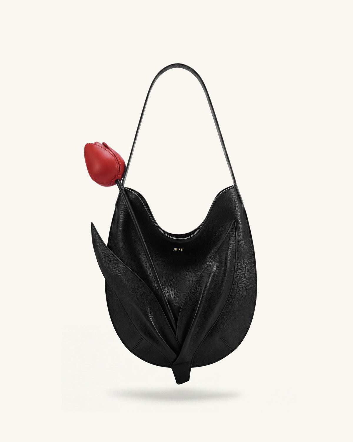 Tulip Shape Shoulder Bag - Black | JW PEI