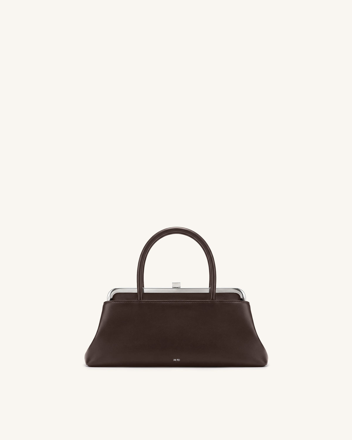 Anouk Frame Top Handle Bag - Dark Brown | JW PEI