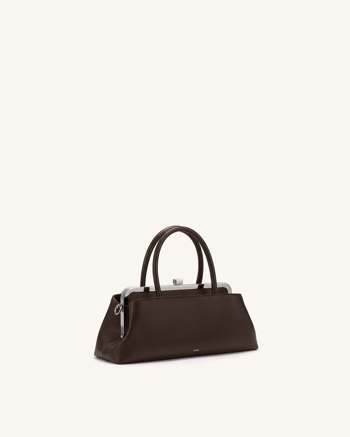 Anouk Frame Top Handle Bag - Dark Brown | JW PEI