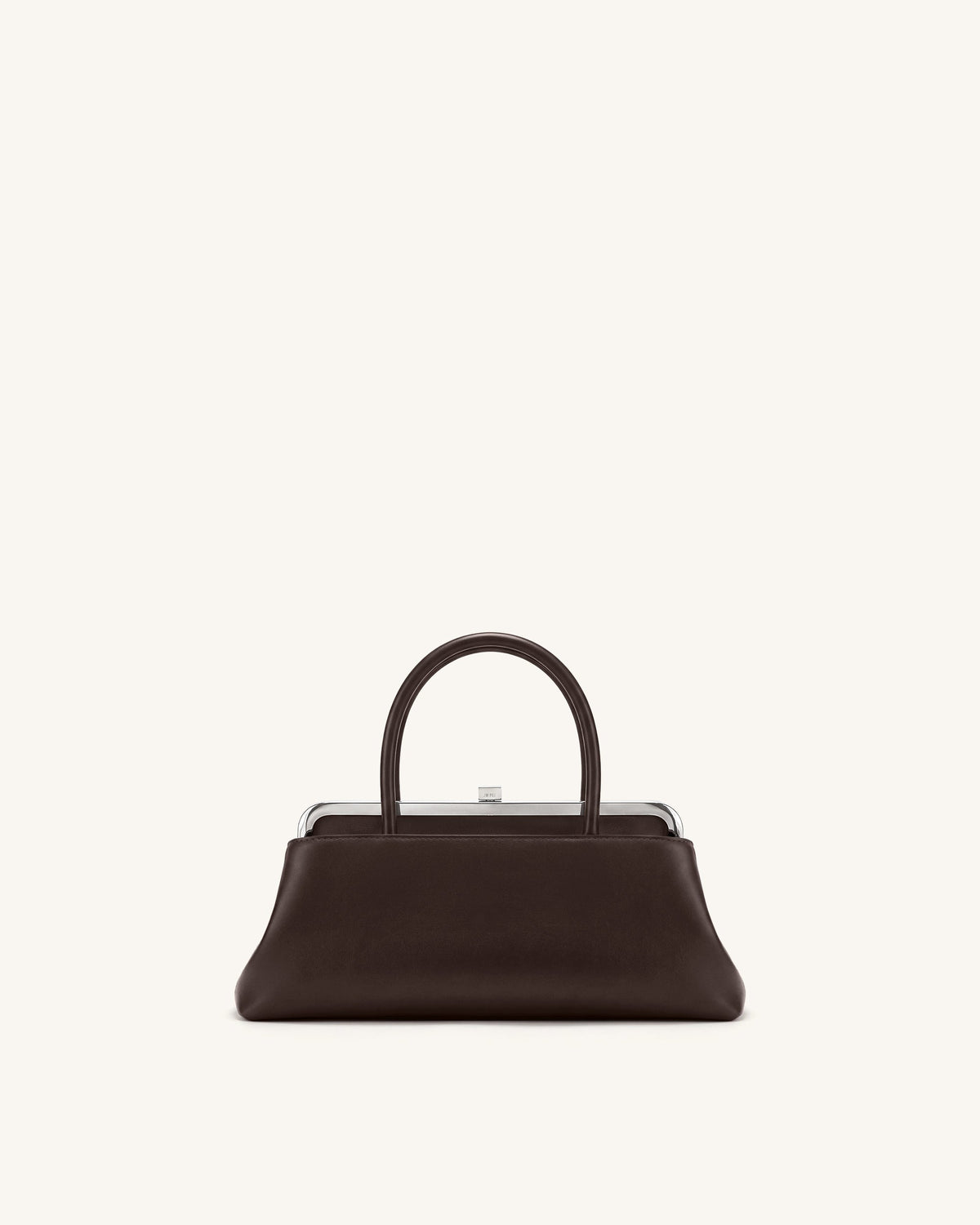 Anouk Frame Top Handle Bag - Dark Brown | JW PEI