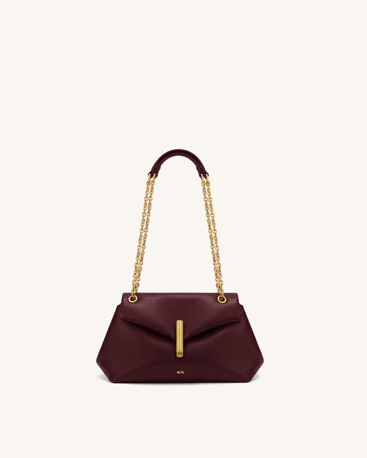 Valerie Chain Flap Shoulder Bag - Dark Burgundy | JW PEI