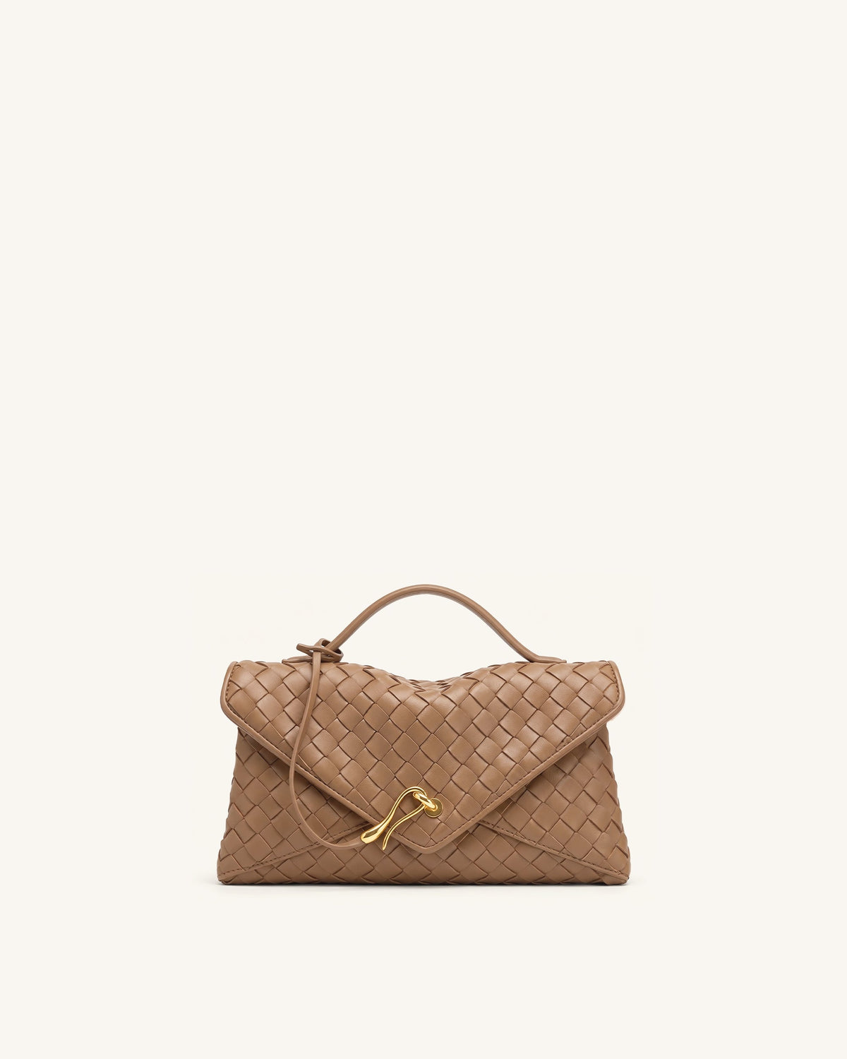 Celeste Woven Envelope Bag - Mocha Brown | JW PEI