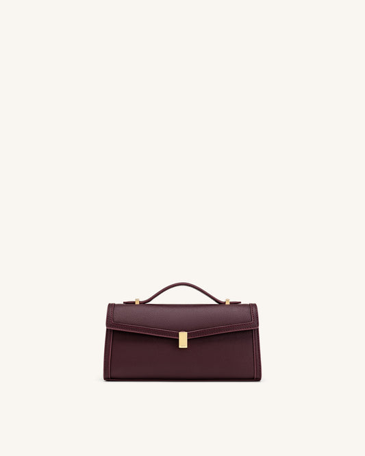 Delphine Saffiano Top Handle Bag - Deep Burgundy | JW PEI