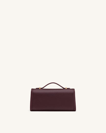 Delphine Saffiano Top Handle Bag - Deep Burgundy | JW PEI