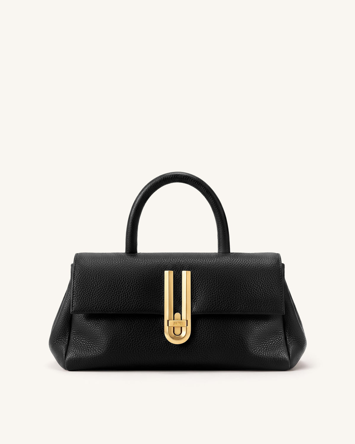 Evania U-Lock Top Handle Bag - Black | JW PEI