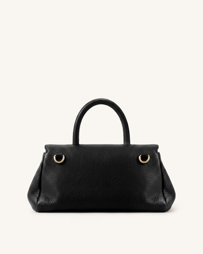 Evania U-Lock Top Handle Bag - Black | JW PEI