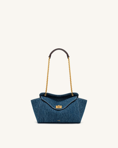 Lucia Envelope Chain Shoulder Bag - Blue Denim | JW PEI