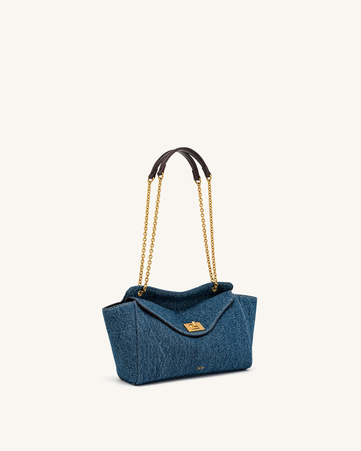 Lucia Envelope Chain Shoulder Bag - Blue Denim | JW PEI