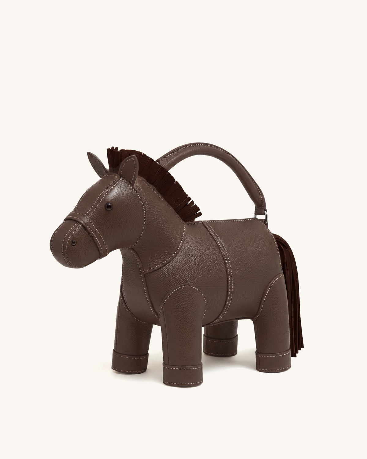 Harper Horse Top Handle Bag - Dark Brown | JW PEI