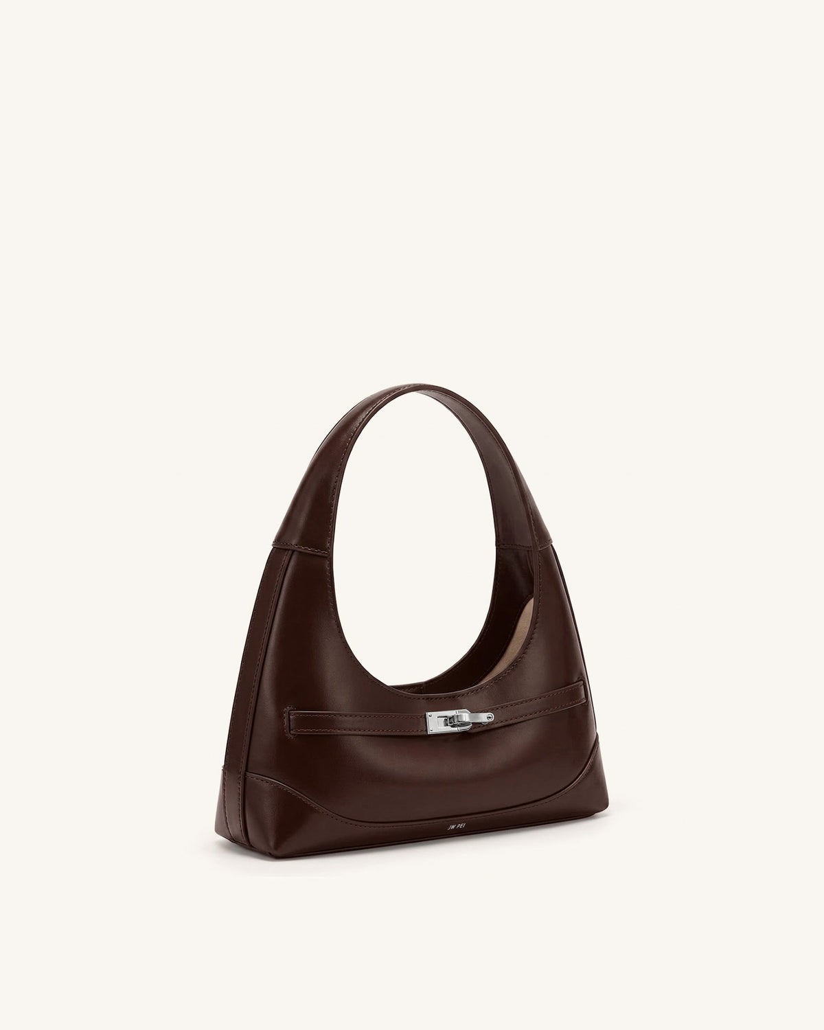 Noelle Belted Shoulder Bag - Dark Brown | JW PEI