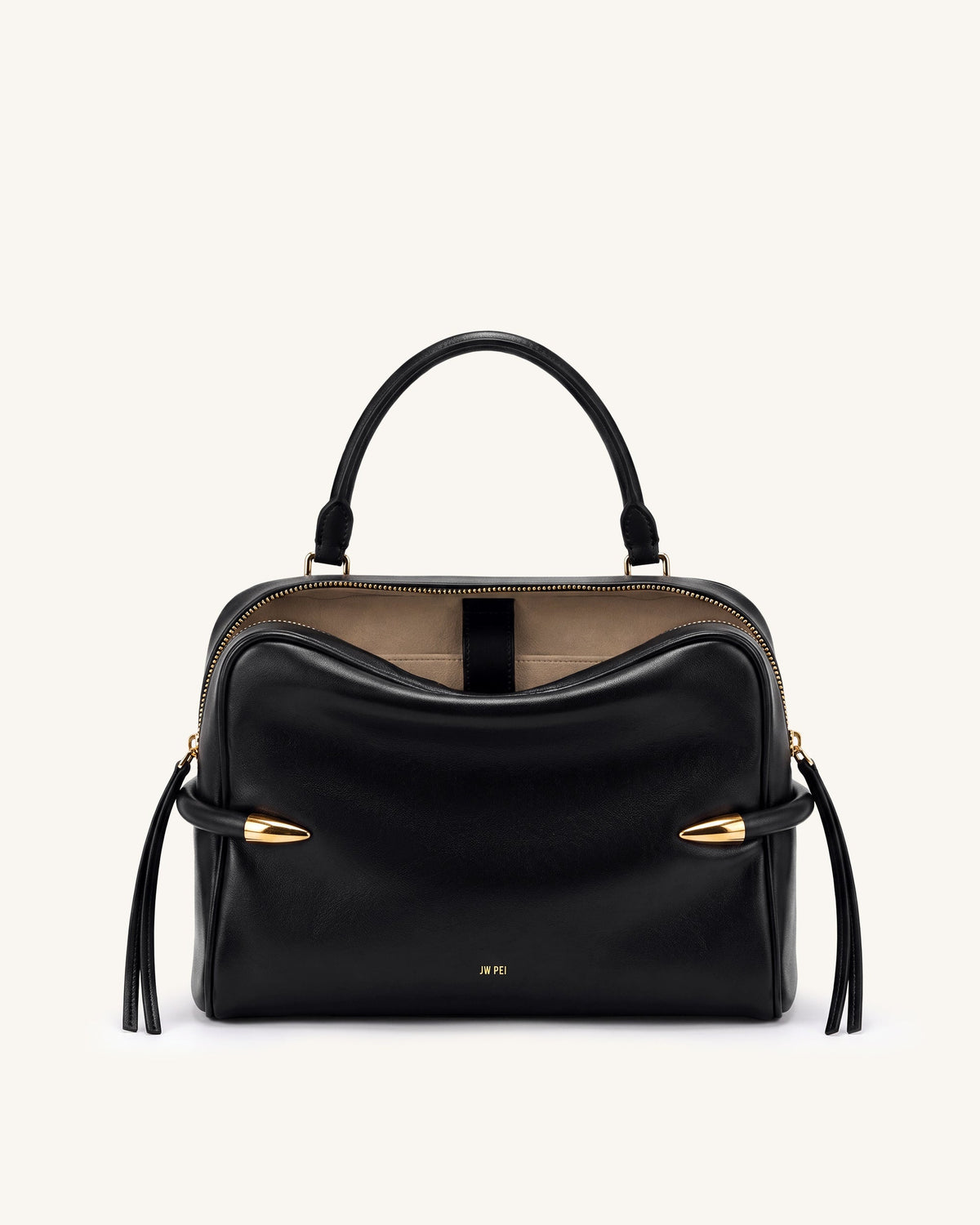 Callie Tusk Detail Shoulder Bag - Black | JW PEI