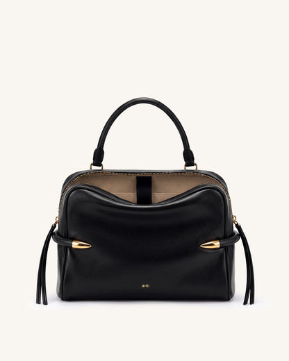 Callie Tusk Detail Shoulder Bag - Black | JW PEI