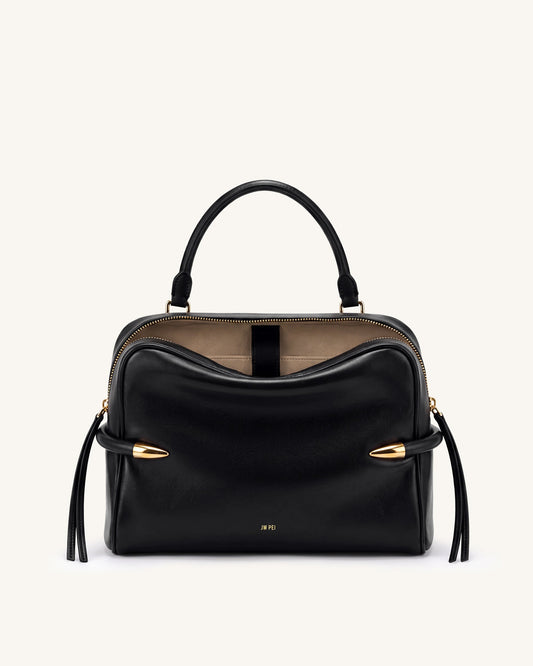 Callie Tusk Detail Shoulder Bag - Black | JW PEI