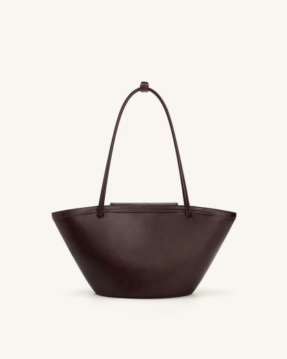 Corinne Pocket Tote Bag - Dark Brown | JW PEI
