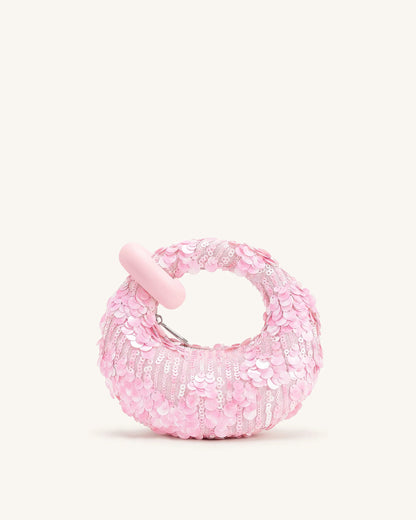 Abacus Sequin Mini Top Handle Bag - Pink | JW PEI