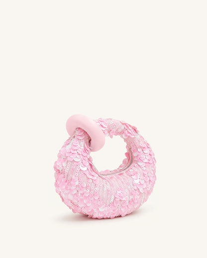 Abacus Sequin Mini Top Handle Bag - Pink | JW PEI