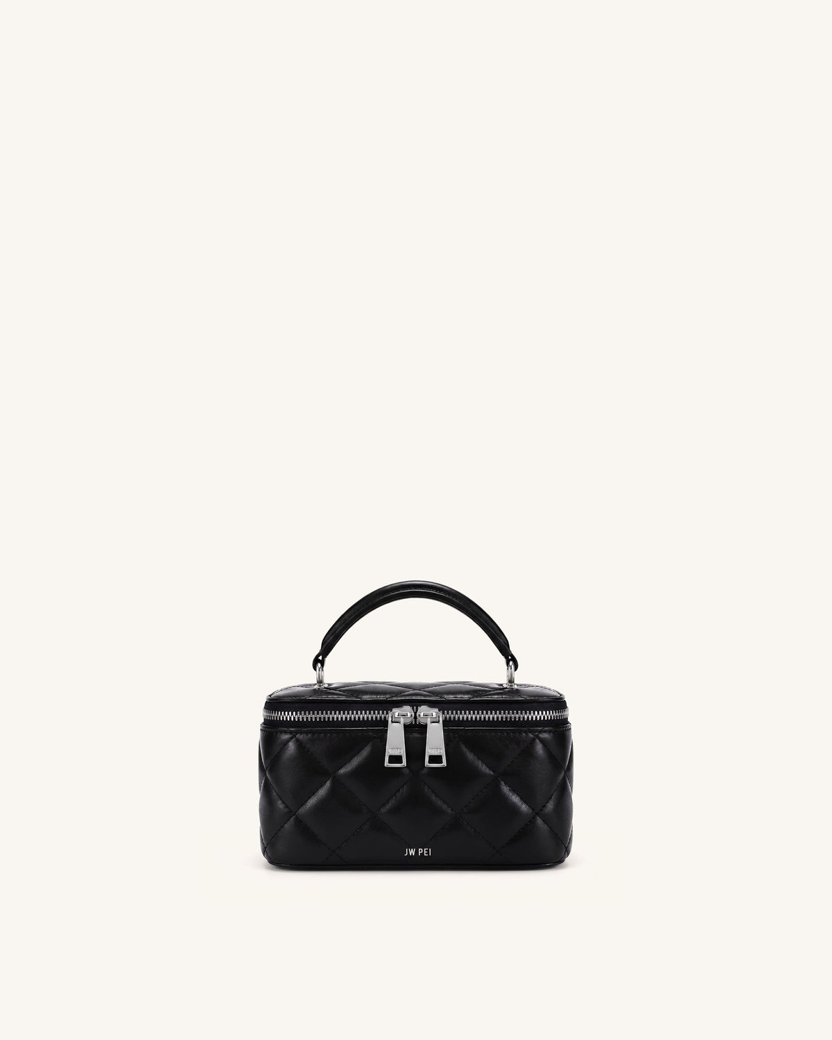 Vivienne Quilted Vanity Top Handle Bag - Black | JW PEI