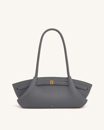 Hana Wide Tote Bag - Grey | JW PEI