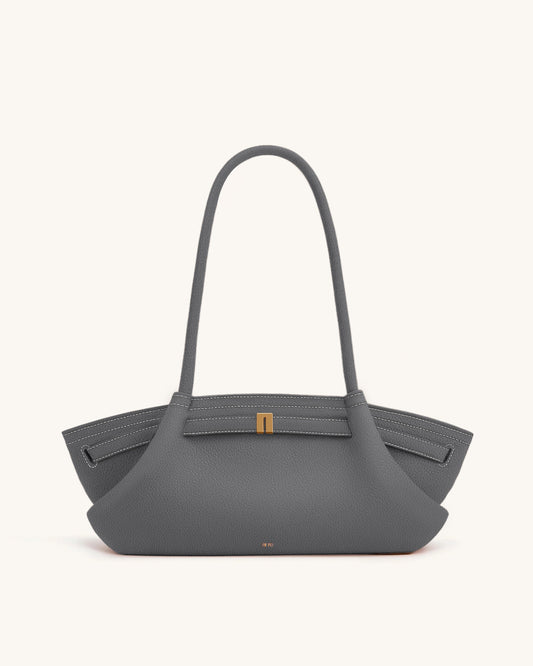 Hana Wide Tote Bag - Grey | JW PEI