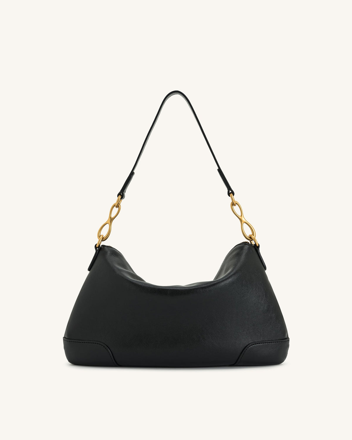 Jayla Metal Pendant Embellished Shoulder Bag - Black | JW PEI