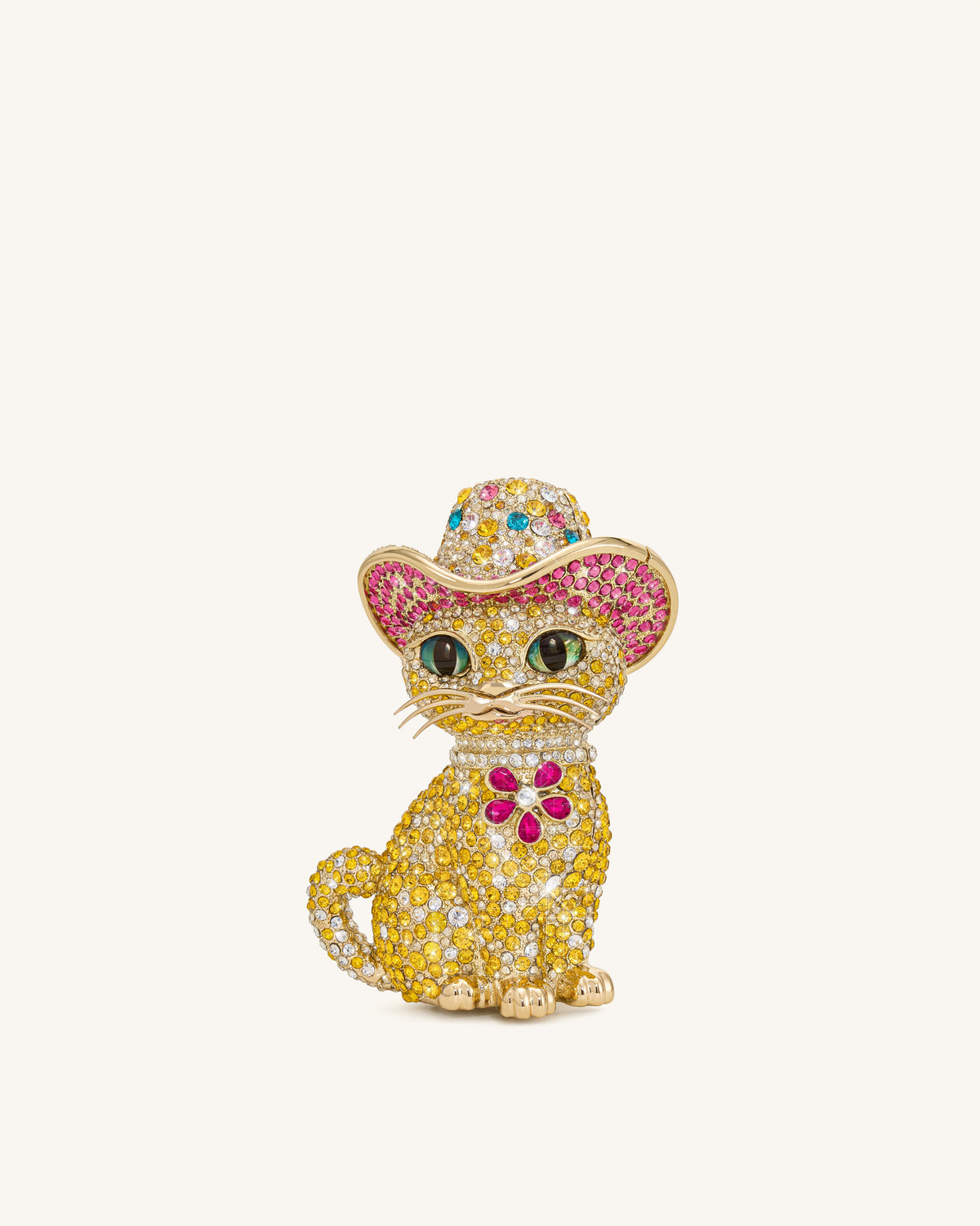 Glamorous Cat Clutch - Multicolor Gold | JW PEI