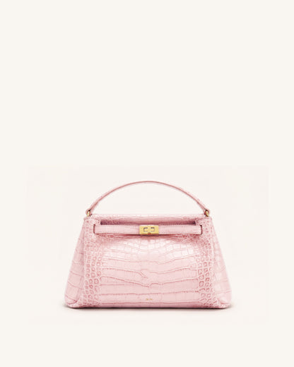 Carmen Top Handle Bag - Pink Croc | JW PEI