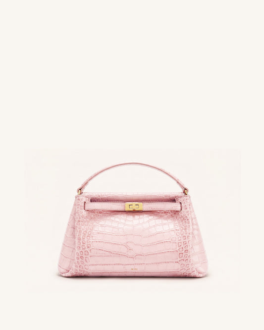 Carmen Top Handle Bag - Pink Croc | JW PEI
