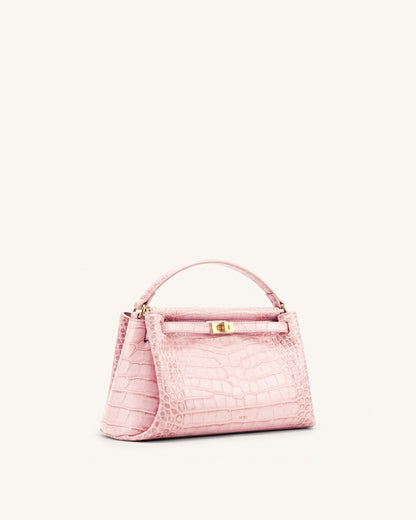 Carmen Top Handle Bag - Pink Croc | JW PEI
