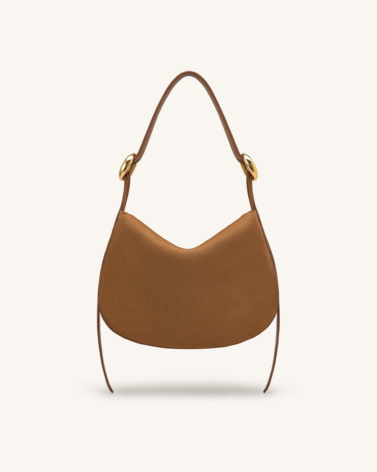Avery Faux Suede Draped Hobo Bag - Camel | JW PEI