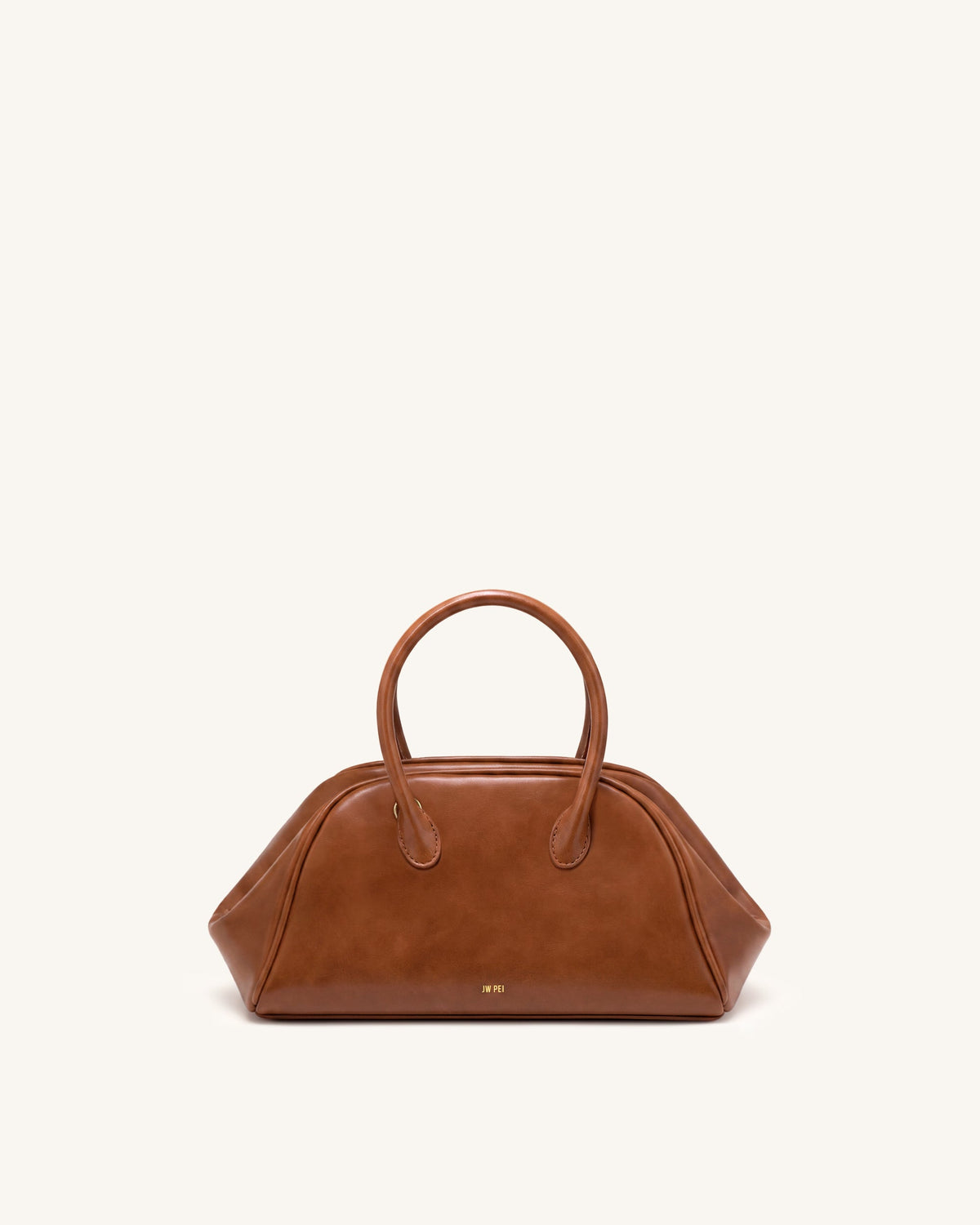 Veda Vintage Finish Bowler Bag - Saddle Brown | JW PEI