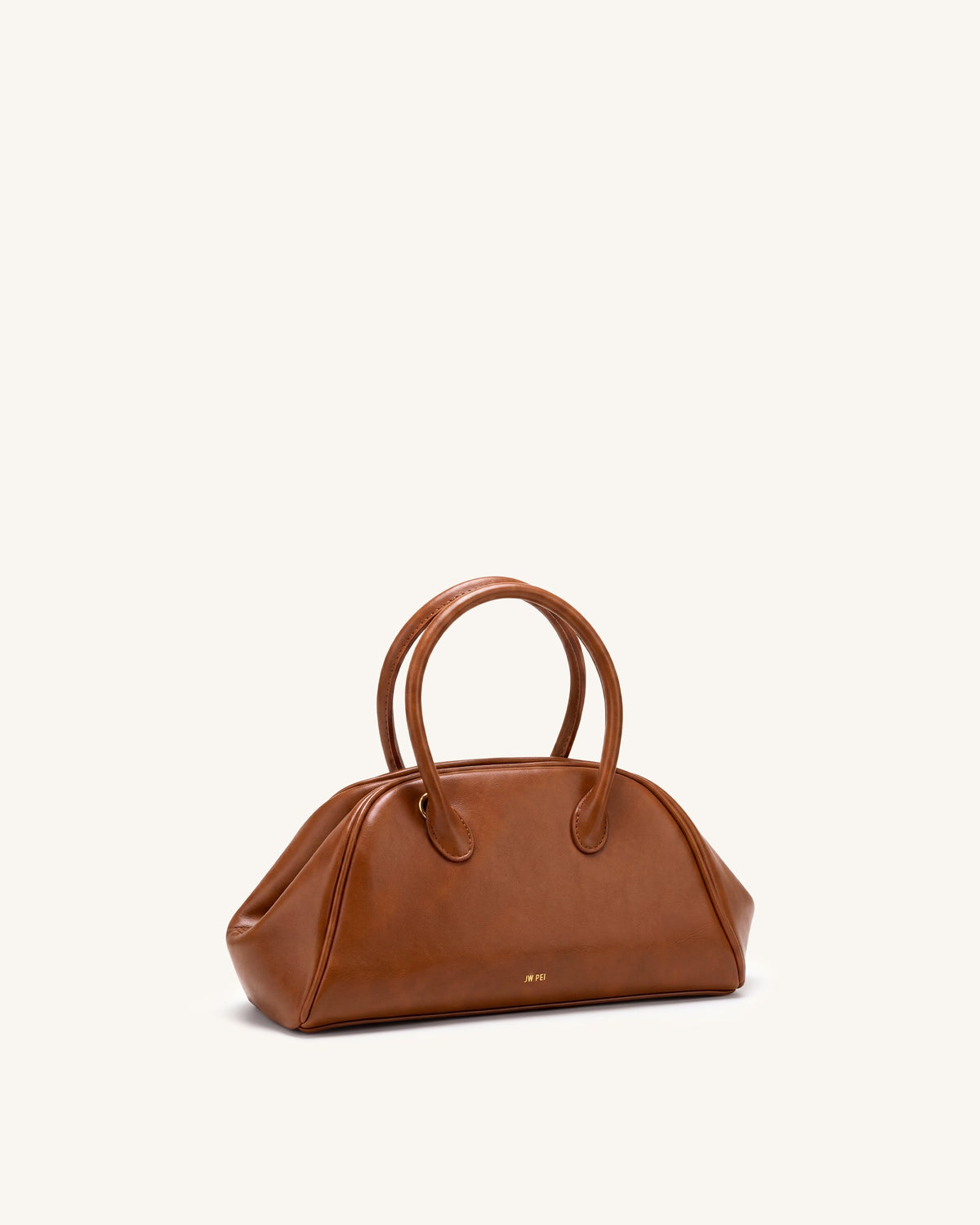 Veda Vintage Finish Bowler Bag - Saddle Brown | JW PEI
