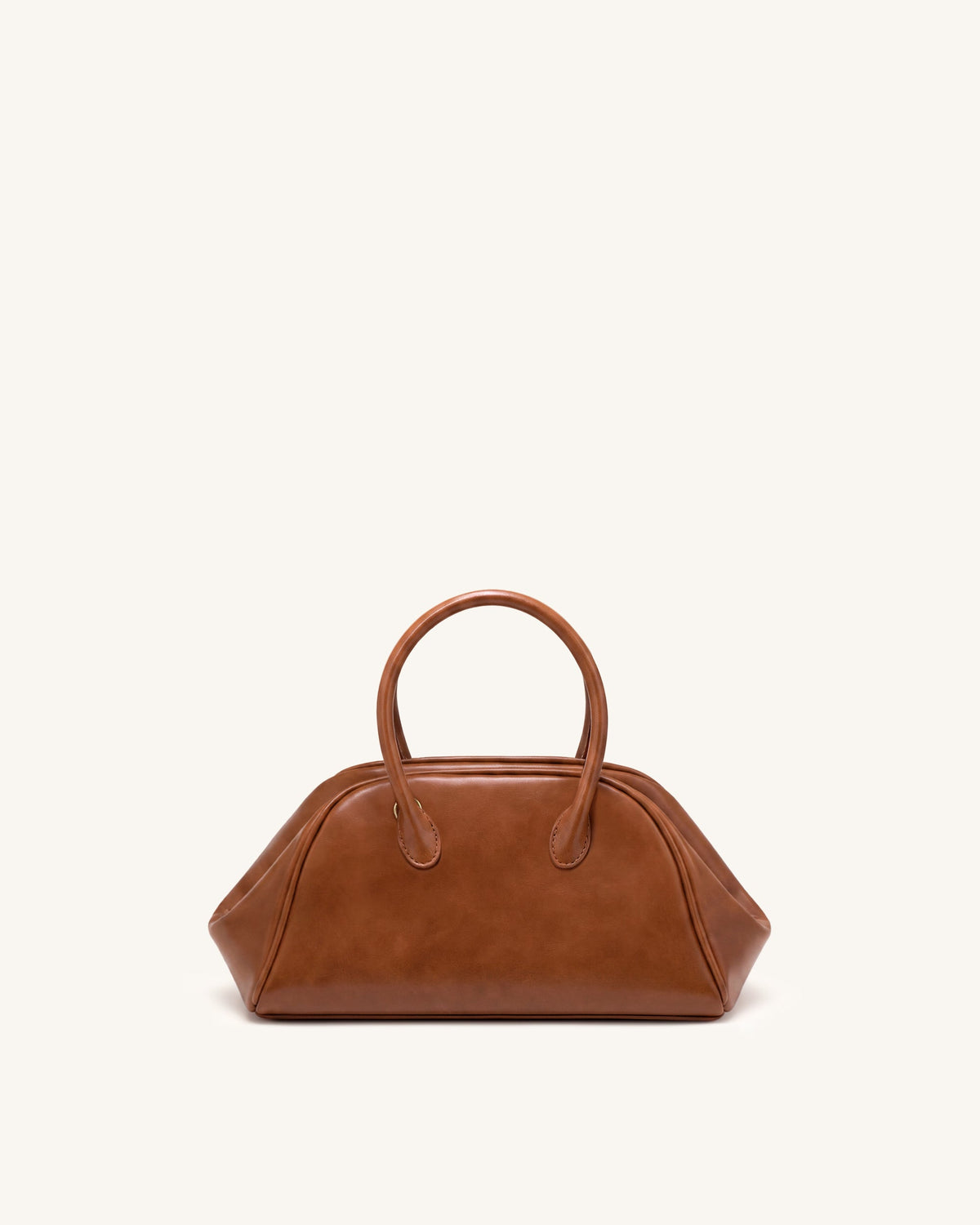 Veda Vintage Finish Bowler Bag - Saddle Brown | JW PEI