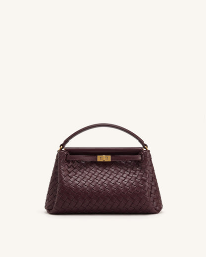 Carmen Woven Top Handle Bag - Vintage Red | JW PEI