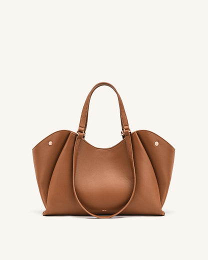 Virelia Double Handle Tote Bag - Cognac | JW PEI