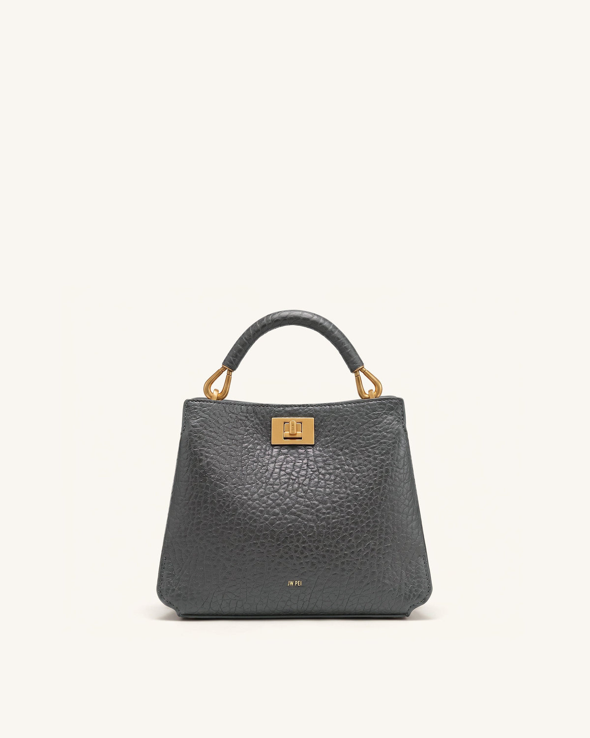 Lucia Elephant-Effect Top Handle Bag - Slate Gray | JW PEI