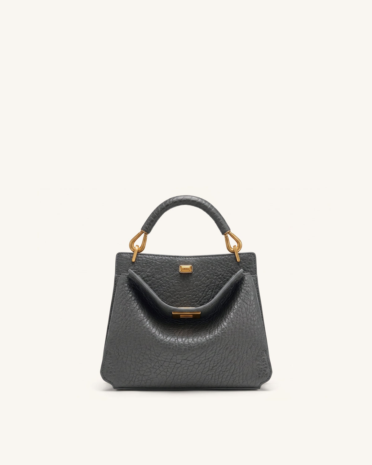 Lucia Elephant-Effect Top Handle Bag - Slate Gray | JW PEI