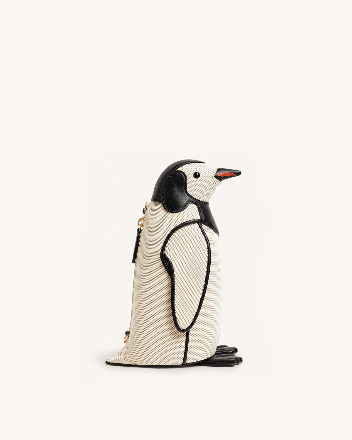 Pia Penguin Crossbody Bag - Black Canvas | JW PEI