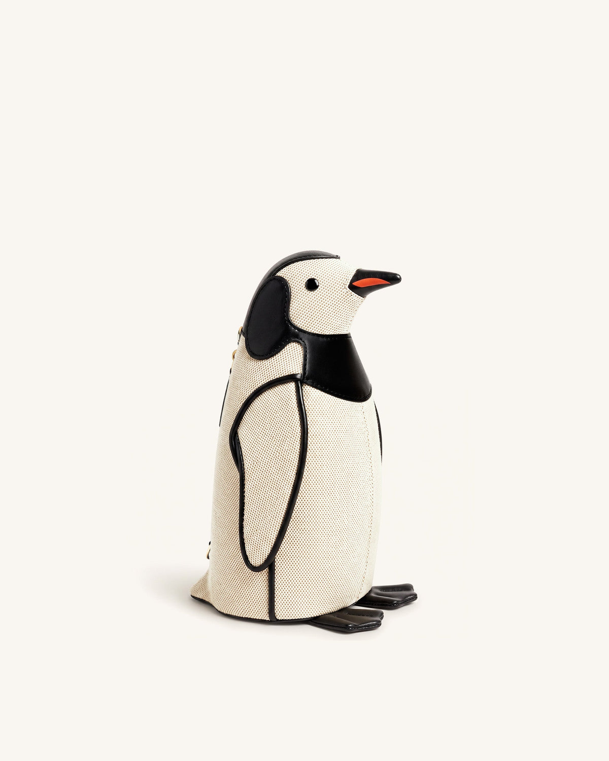 Pia Penguin Crossbody Bag - Black Canvas | JW PEI
