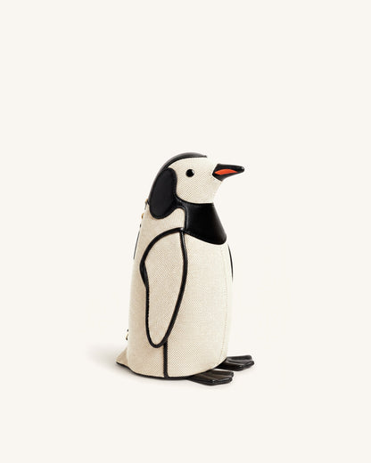 Pia Penguin Crossbody Bag - Black Canvas | JW PEI