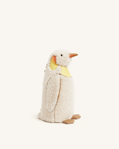 Pia Penguin Faux Fur Crossbody Bag - Off White | JW PEI