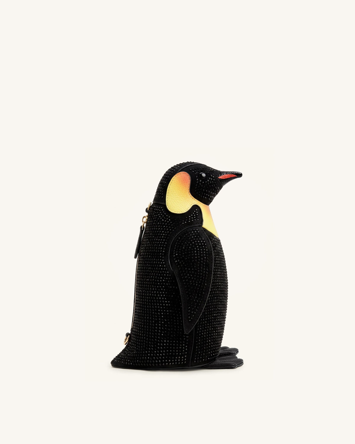 Pia Penguin Artificial Crystal Crossbody Bag - Black | JW PEI