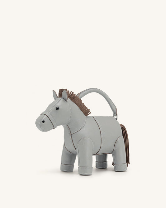 Harper Horse Top Handle Bag - Grey | JW PEI