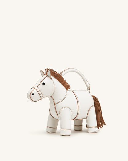Harper Horse Top Handle Bag - White | JW PEI