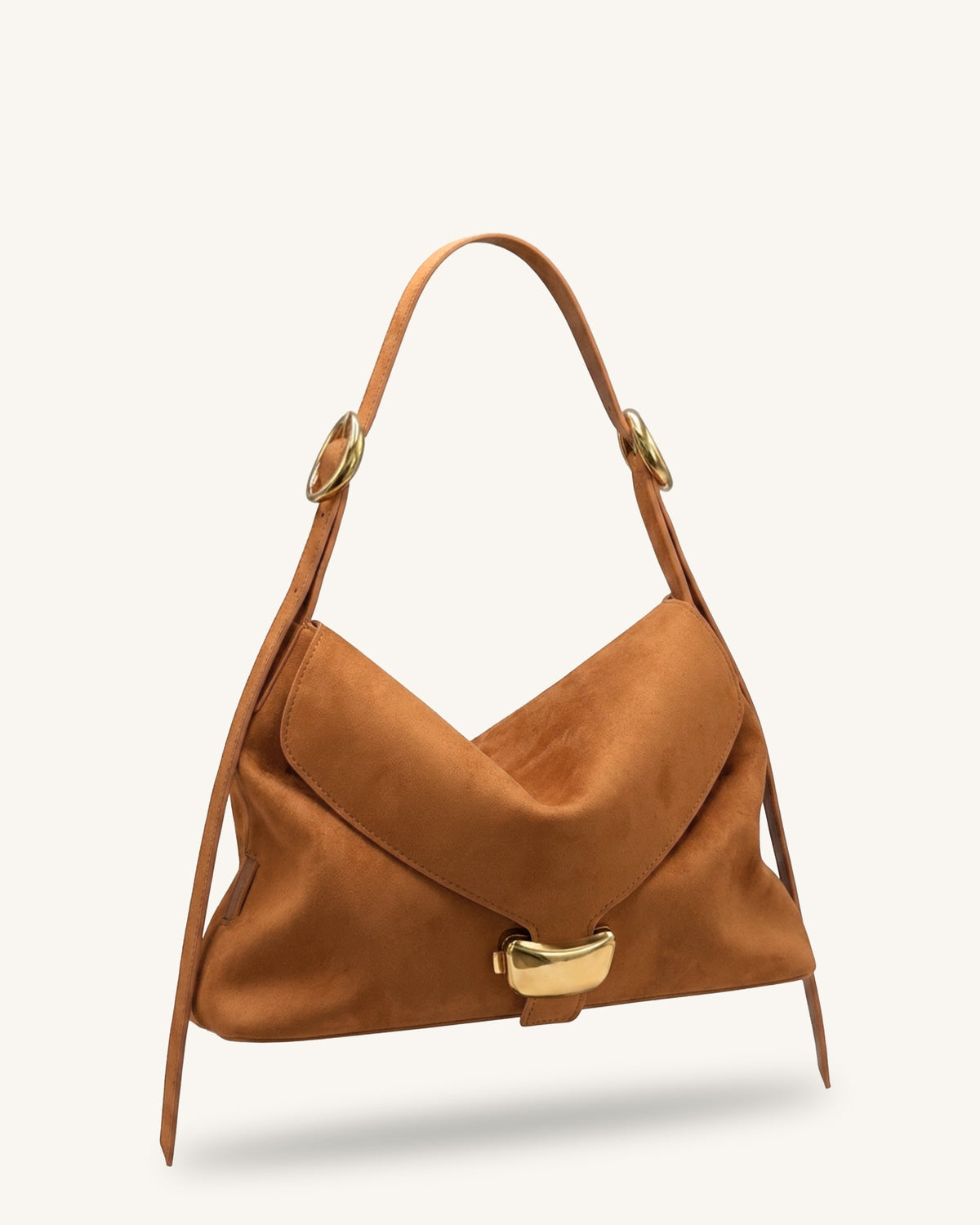Sienna Faux Suede Hobo Bag - Brown | JW PEI