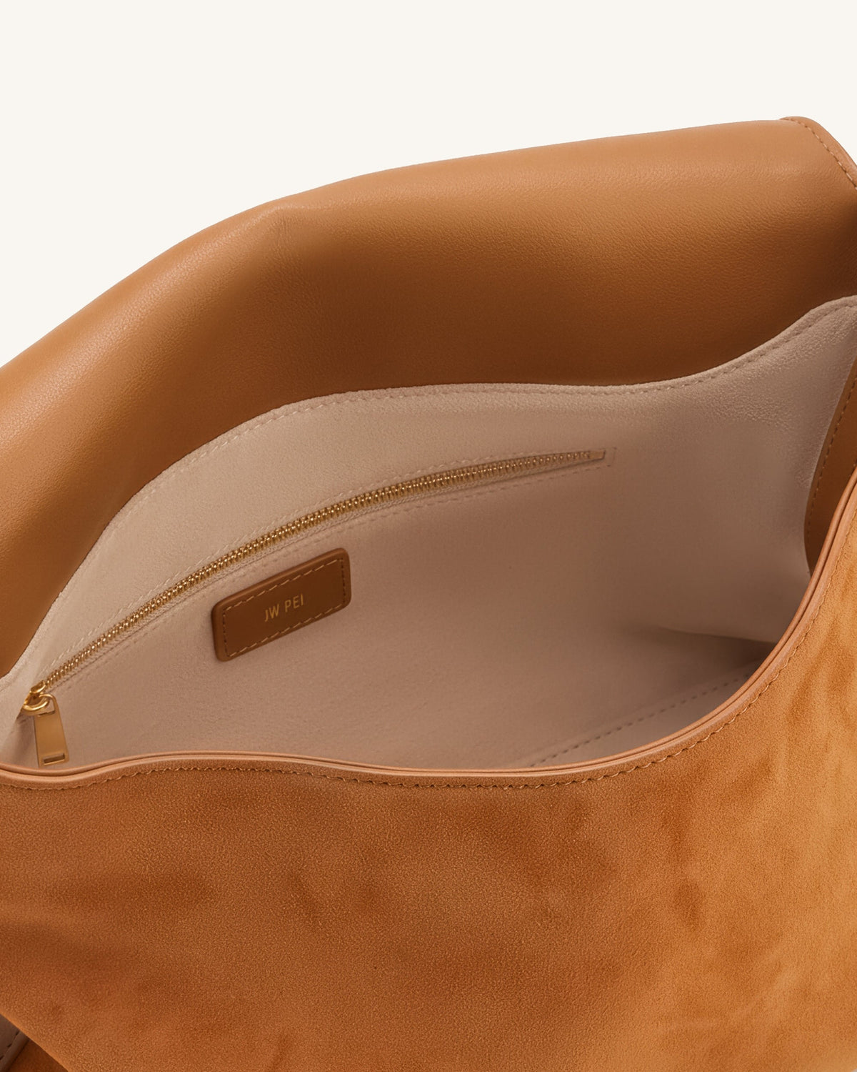 Sienna Faux Suede Hobo Bag - Brown | JW PEI