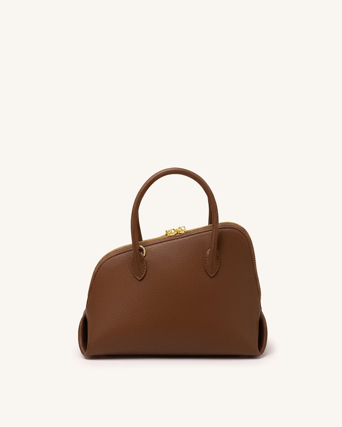 Nerina Pebbled Dome Top Handle Bag - Brown | JW PEI