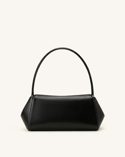 Lucia Turn-Lock Flap Shoulder Bag - Black | JW PEI