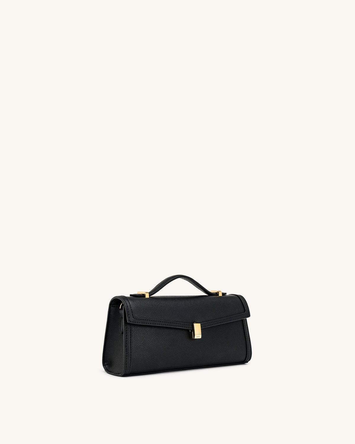 Delphine Saffiano Top Handle Bag - Black | JW PEI